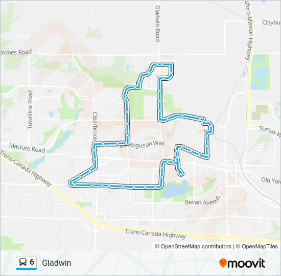 6 Bus Line Map