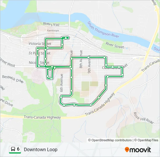 6 Bus Line Map