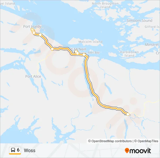 6 Bus Line Map