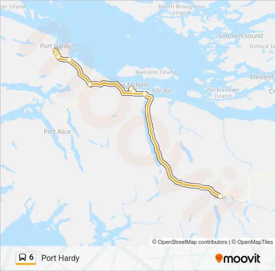 6 Bus Line Map