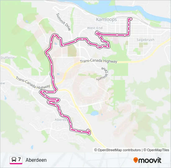 7 Bus Line Map