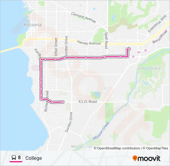 8 Bus Line Map