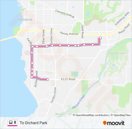 8 Bus Line Map
