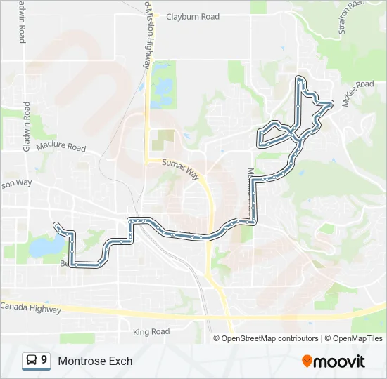9 Bus Line Map
