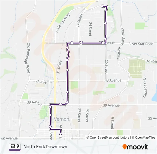9 Bus Line Map