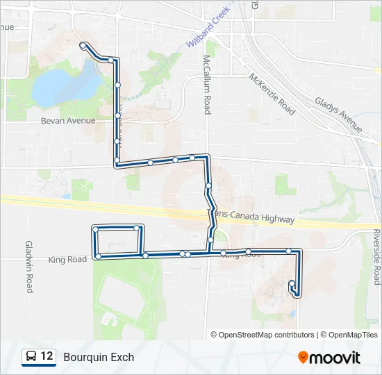 12 Bus Line Map