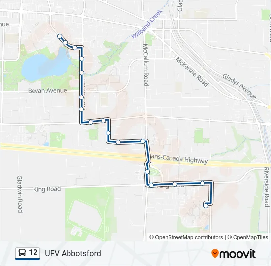 12 Bus Line Map