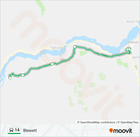 14 Bus Line Map