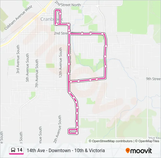 14 Bus Line Map
