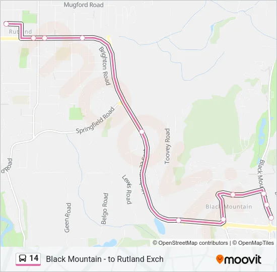 14 Bus Line Map