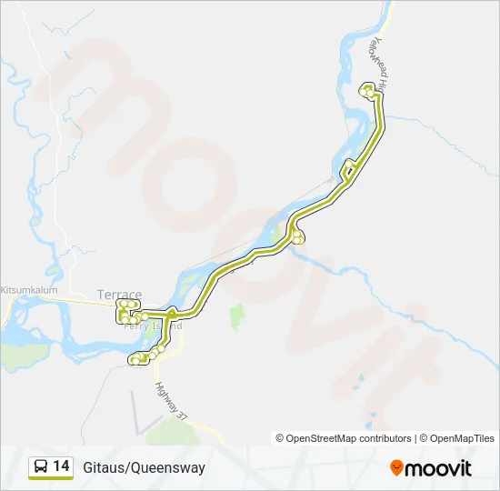 14 Bus Line Map