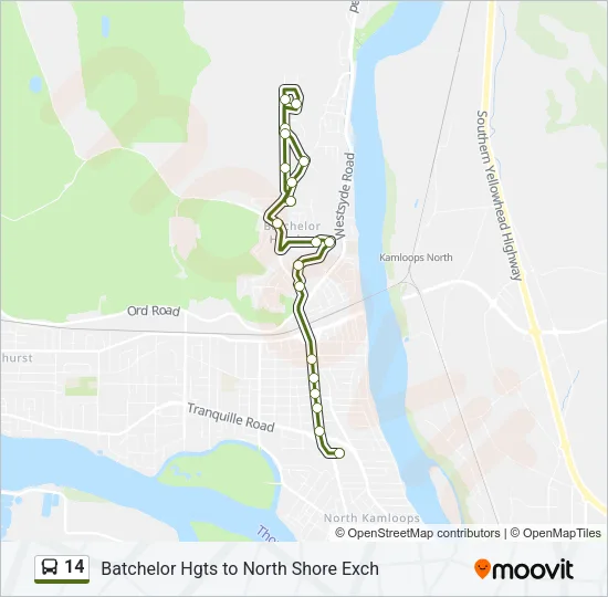 14 Bus Line Map