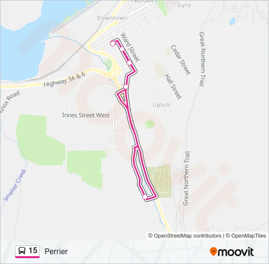 15 Bus Line Map