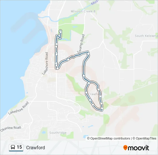 15 Bus Line Map