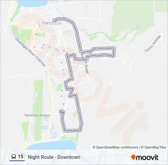 15 Bus Line Map