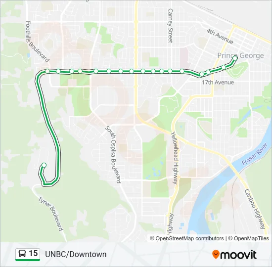 15 Bus Line Map