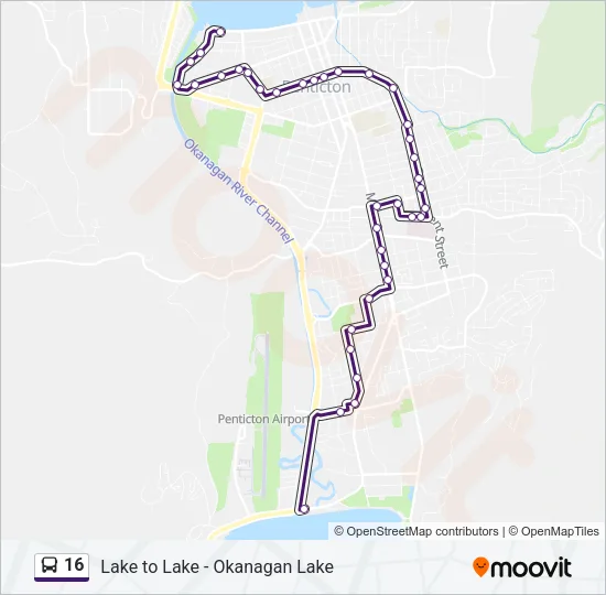 16 Bus Line Map
