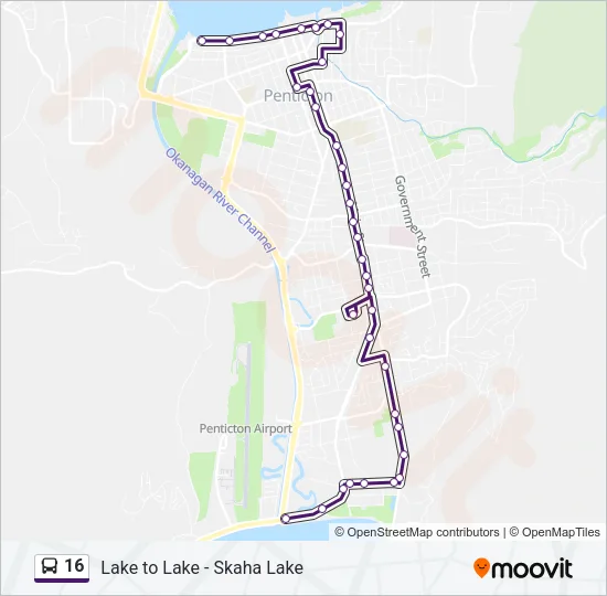 16 Bus Line Map