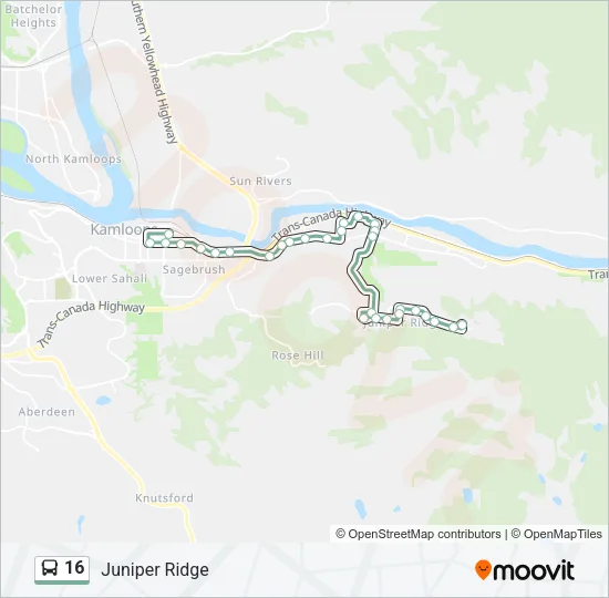 16 Bus Line Map