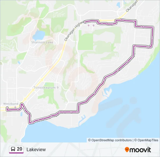 20 Bus Line Map