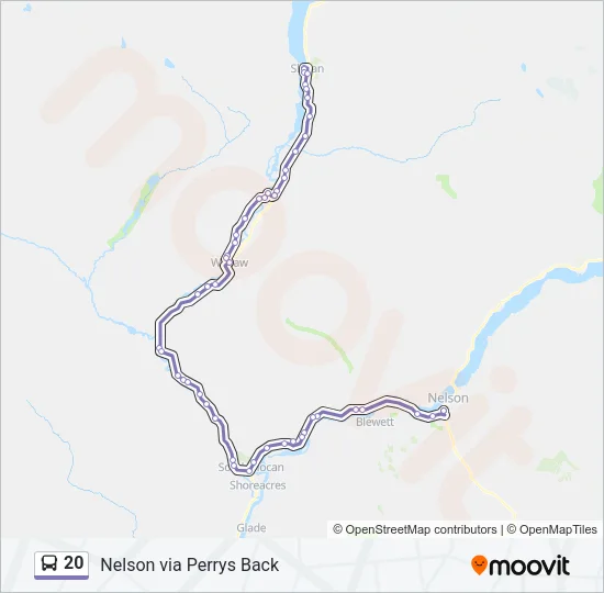 20 Bus Line Map