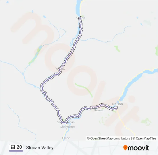 20 Bus Line Map