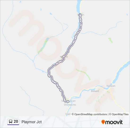 20 Bus Line Map