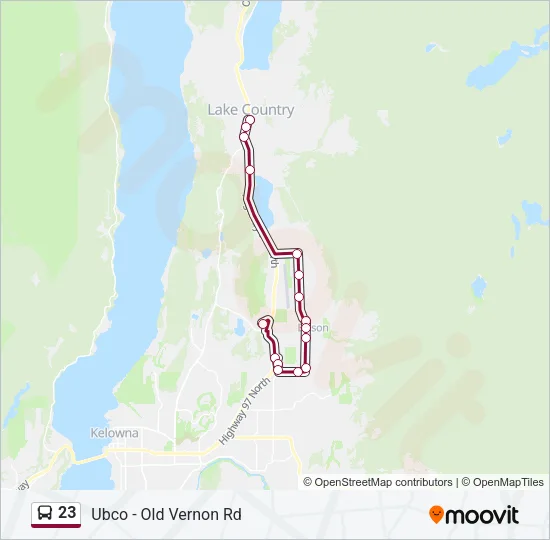 23 Bus Line Map