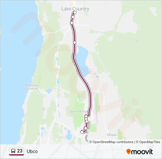 23 Bus Line Map