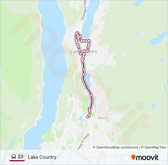 23 Bus Line Map