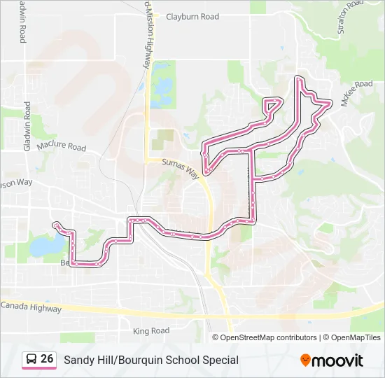 26 Bus Line Map