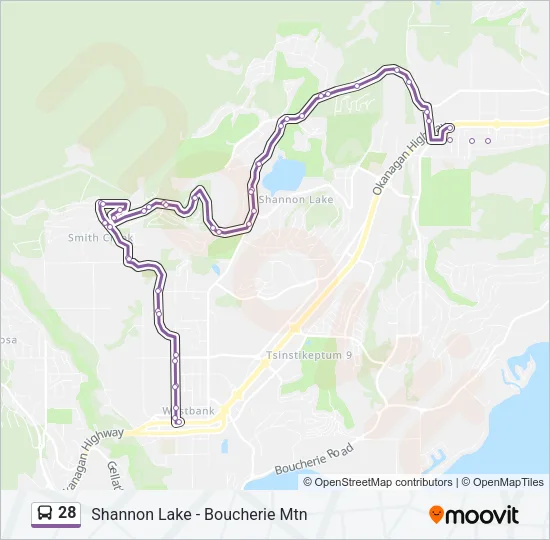 28 Bus Line Map
