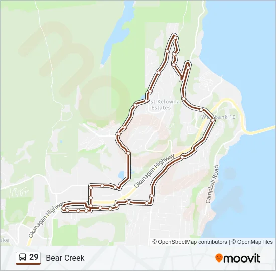 29 Bus Line Map