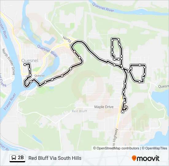 2B Bus Line Map