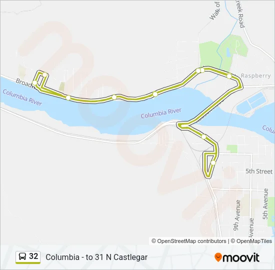 32 Bus Line Map