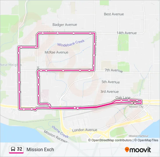 32 Bus Line Map