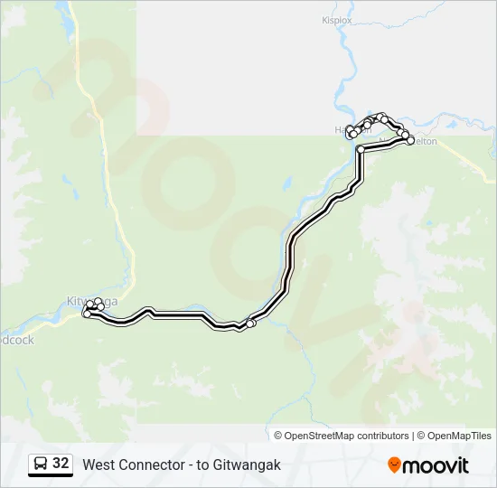 Plan de la ligne 32 de bus