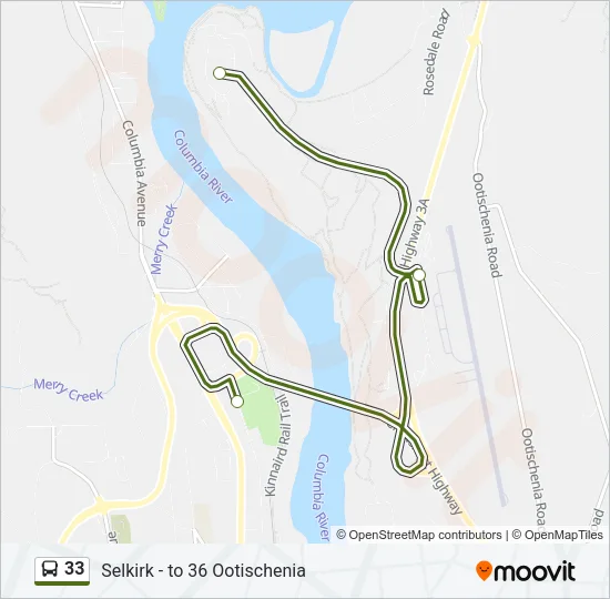 33 Bus Line Map