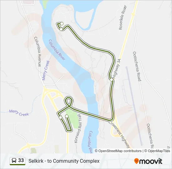 33 Bus Line Map