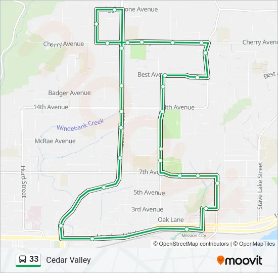 33 Bus Line Map