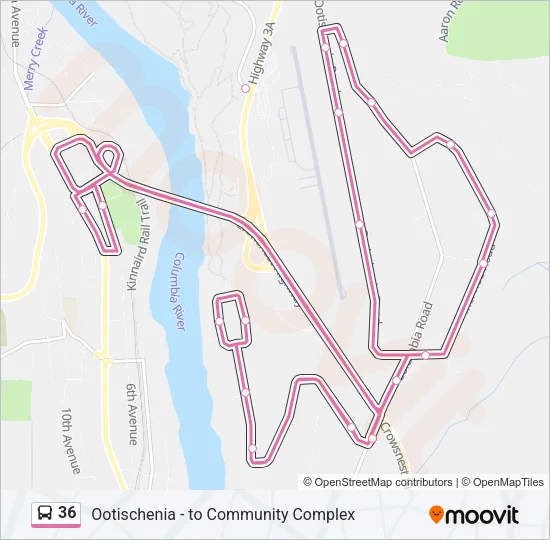 36 Bus Line Map