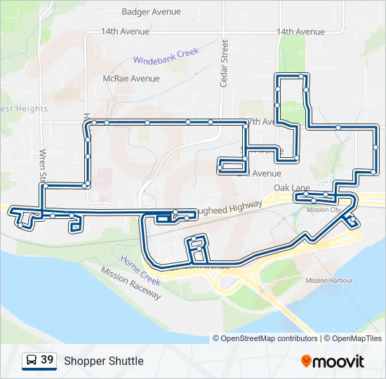 39 Bus Line Map
