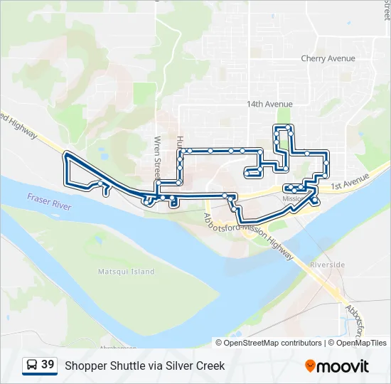 39 Bus Line Map