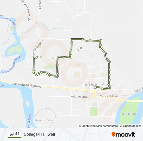 41 Bus Line Map