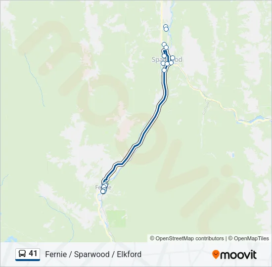 41 Bus Line Map