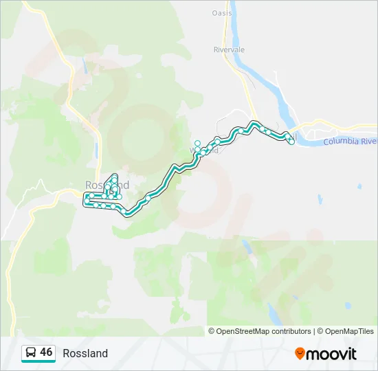 46 Bus Line Map
