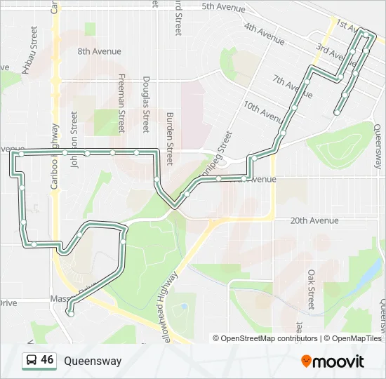 Plan de la ligne 46 de bus