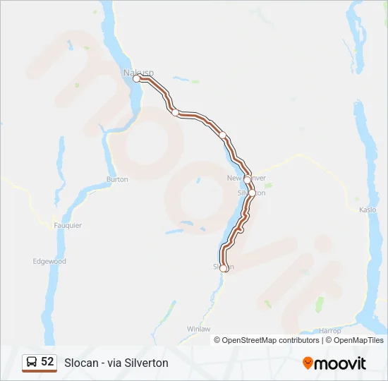 52 Bus Line Map