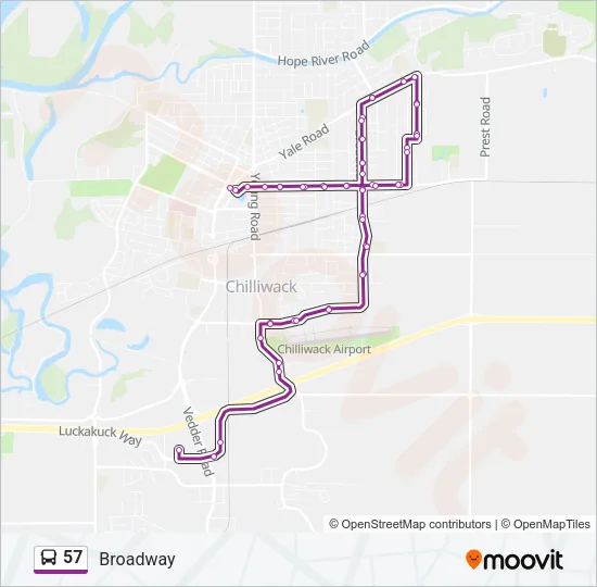 57 Bus Line Map