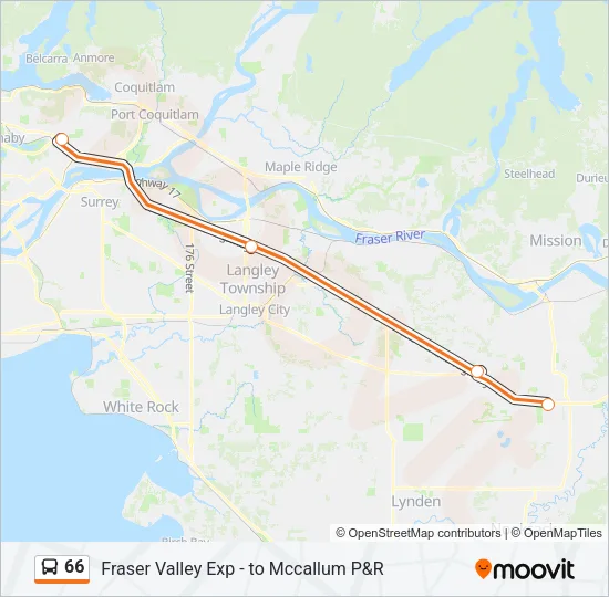 66 Bus Line Map